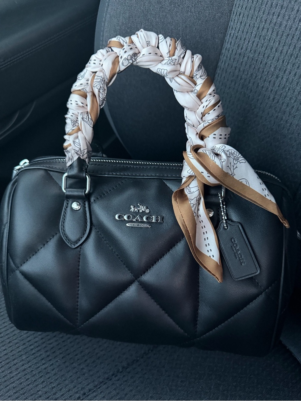 Coach leather quilted Rowan medium